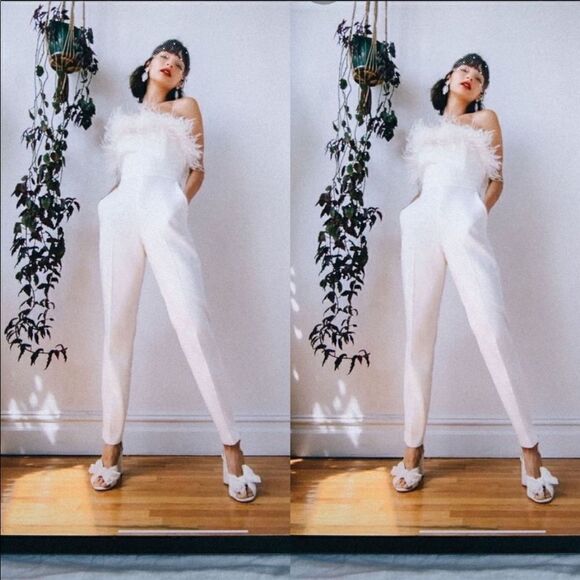 ANTHROPOLOGIE x BHLDN Janae Strapless Jumpsuit - Picture 1 of 7